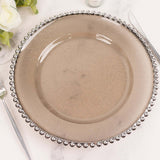 Black/Silver Acrylic Charger Plates