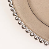 Black/Silver Round Charger Plates